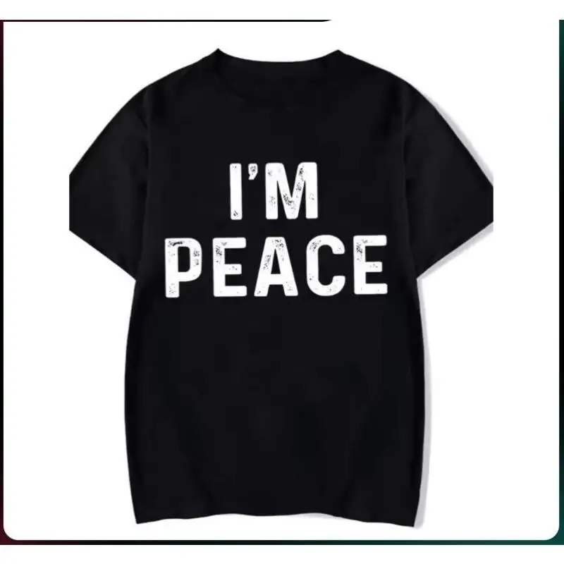 

"I'M PEACE" T-Shirt Unisex Positive Vibes Graphic Tee Inspirational Peace Lover Casual Summer Cotton Top Gift