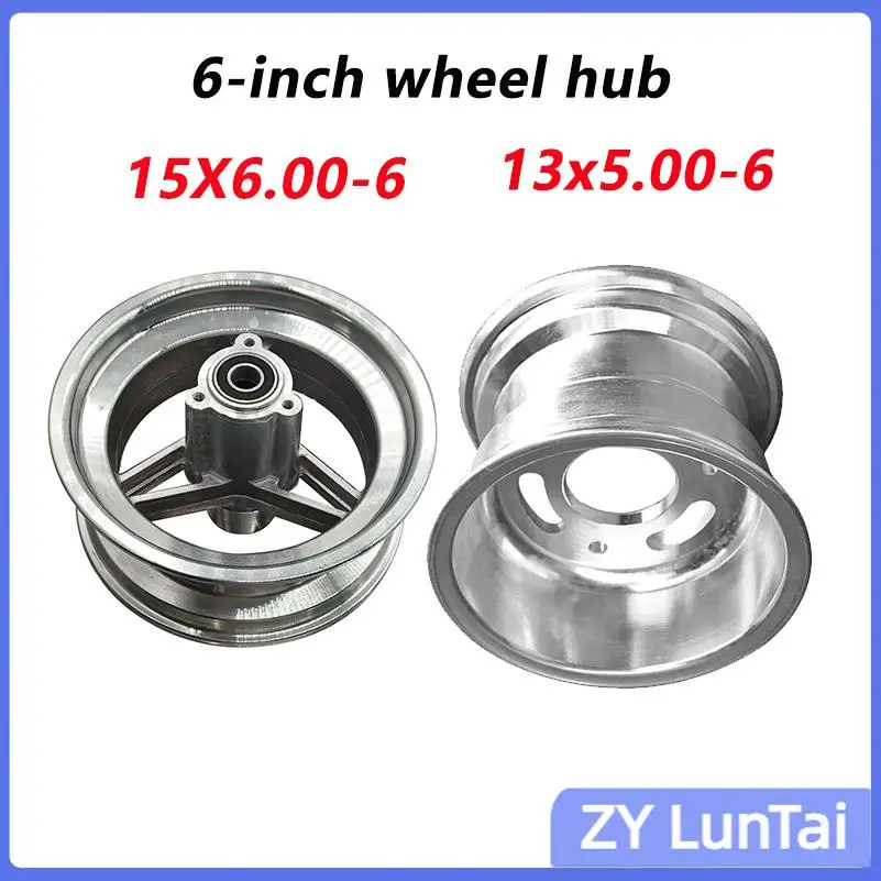 For 13x5.00-6 15X6.00-6 ATV 3 hole Vacuum rims for 110-125cc Go-Kart 6 inch Flange Aluminum Wheel Hub