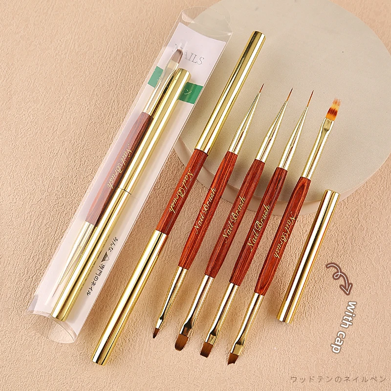 

Dual-ended Nail Brush Acrylic Nail Art Brushes Gel Nail Polish Flower Liner Painting Drawing Manicure Tools Brushes Nail