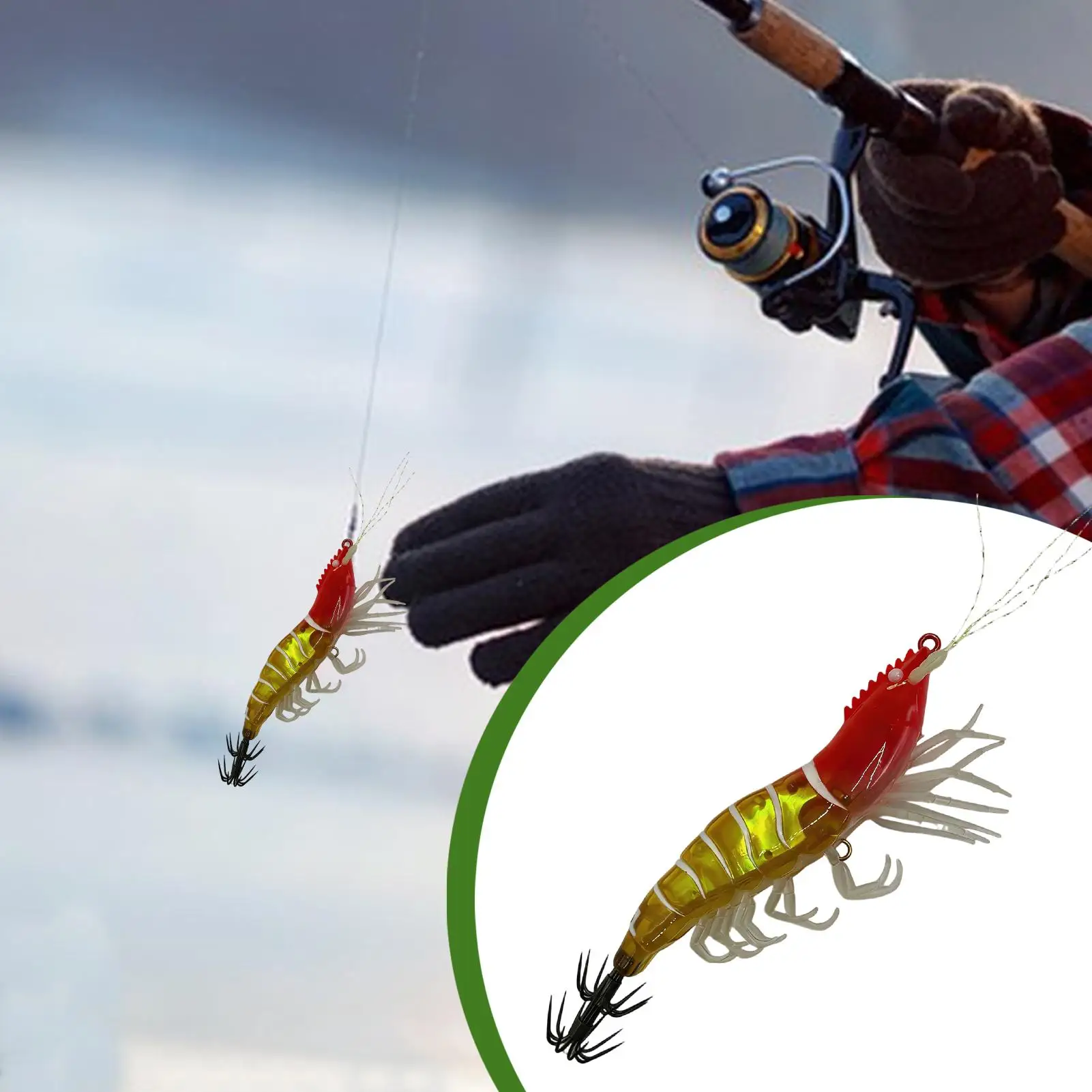 الرصاص رئيس الرقص لينة الروبيان الصيد الطعم مضيئة الاصطناعي سمك السلمون المرقط الصيد السحر عدة لأصدقاء الأسرة الرجال النساء