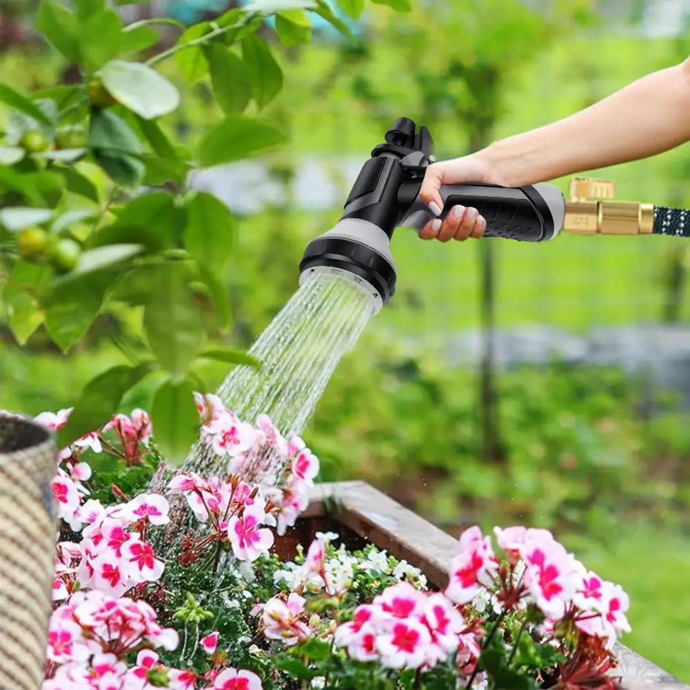 Garden Hose Nozzle with Non-Slip Handle 10 Adjustable Patterns High Pressure Water Hose Sprayer Nozzle Garden Accessories