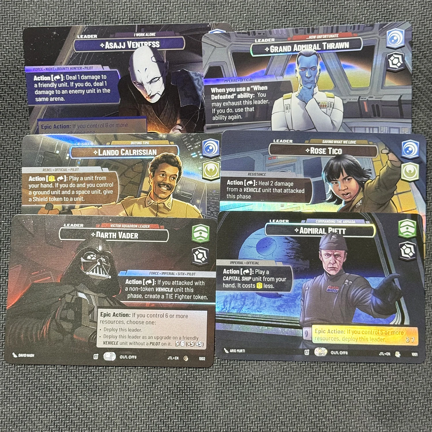 Star Wars Foil Proxy Card Showcase Jump to Lightspeed Admiral Ackbar Boba Fett Darth Vader Han Solo Luke Skywalker - view 3