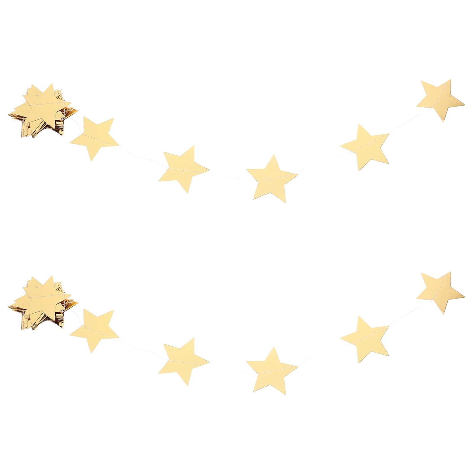 

2 Strings Star Paper Wreath Birthday Decorations for Women Latte Garland Wedding Banner Garlands
