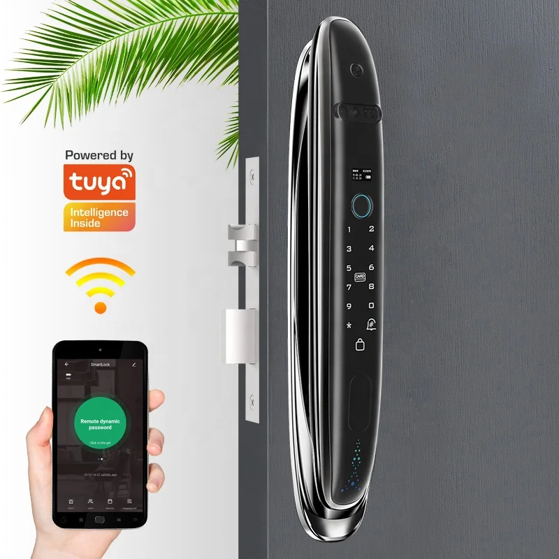 Electronic Tuya Smart WiFi Digital Door Lock Code Card Smartphone Unlock Fingerprint Face Scene Smart Door Lock For Smart Home