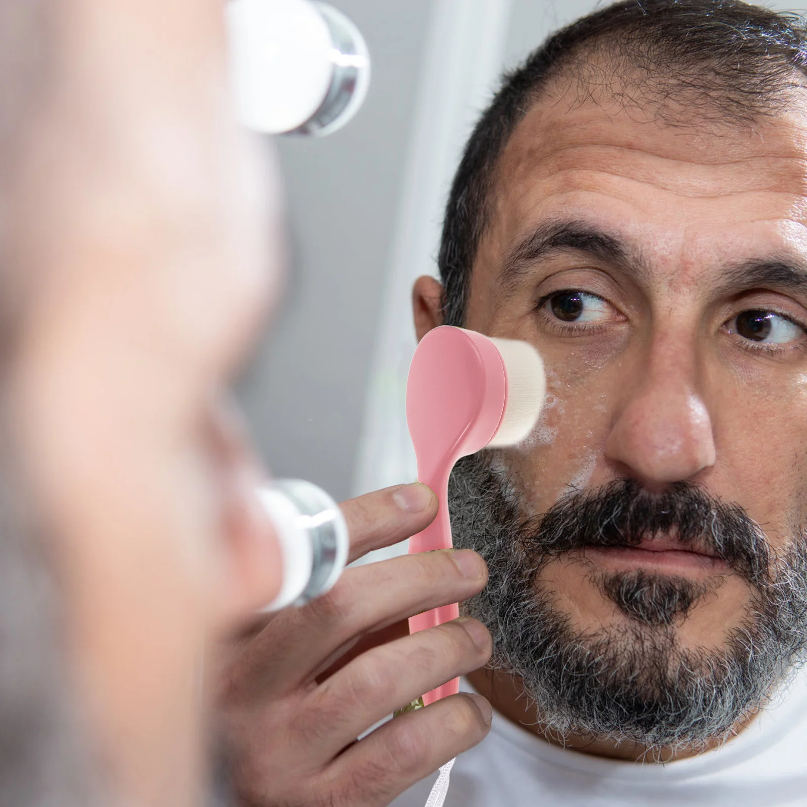 Reinigingsborstel Prachtig ontwerp Dubbele functie Schone massage Gezicht Droog borstelgereedschap voor gevoelige huidtypes Lip scrubber