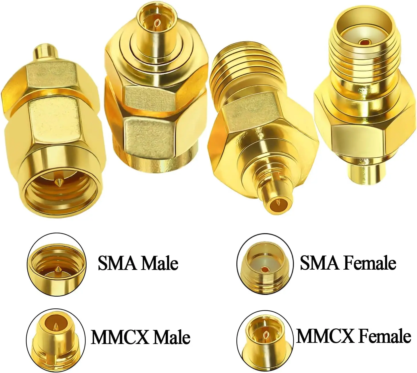 SMA Male/Female to MMCX Male/Female Coaxial Adapter for WiFi Antenna/Networks/Exte Antenna Adapternsion Cable Coax
