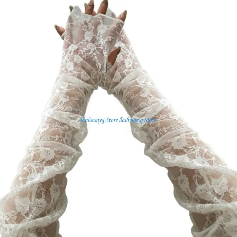 

573B Wedding Arm Sleeves for Wedding Party Lace Sleeves Arm Sleeves Sheer