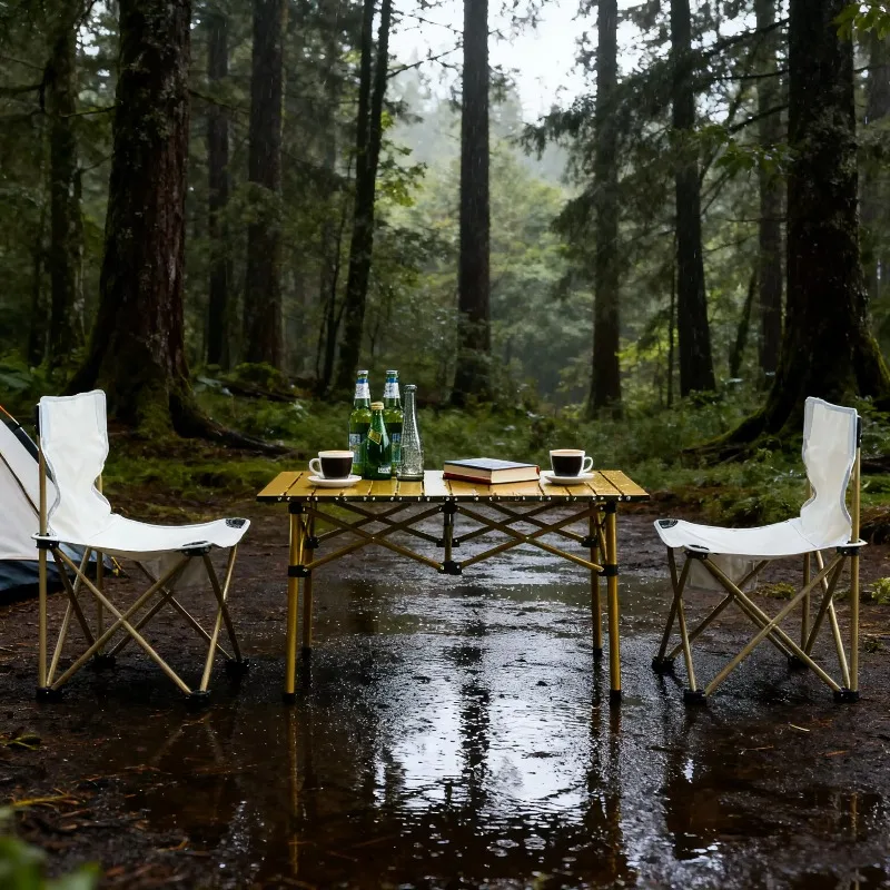 2026 Wholesale Large Modern Design BBQ Supplies Camping Table And Chair Set In Camping Exterior Environments