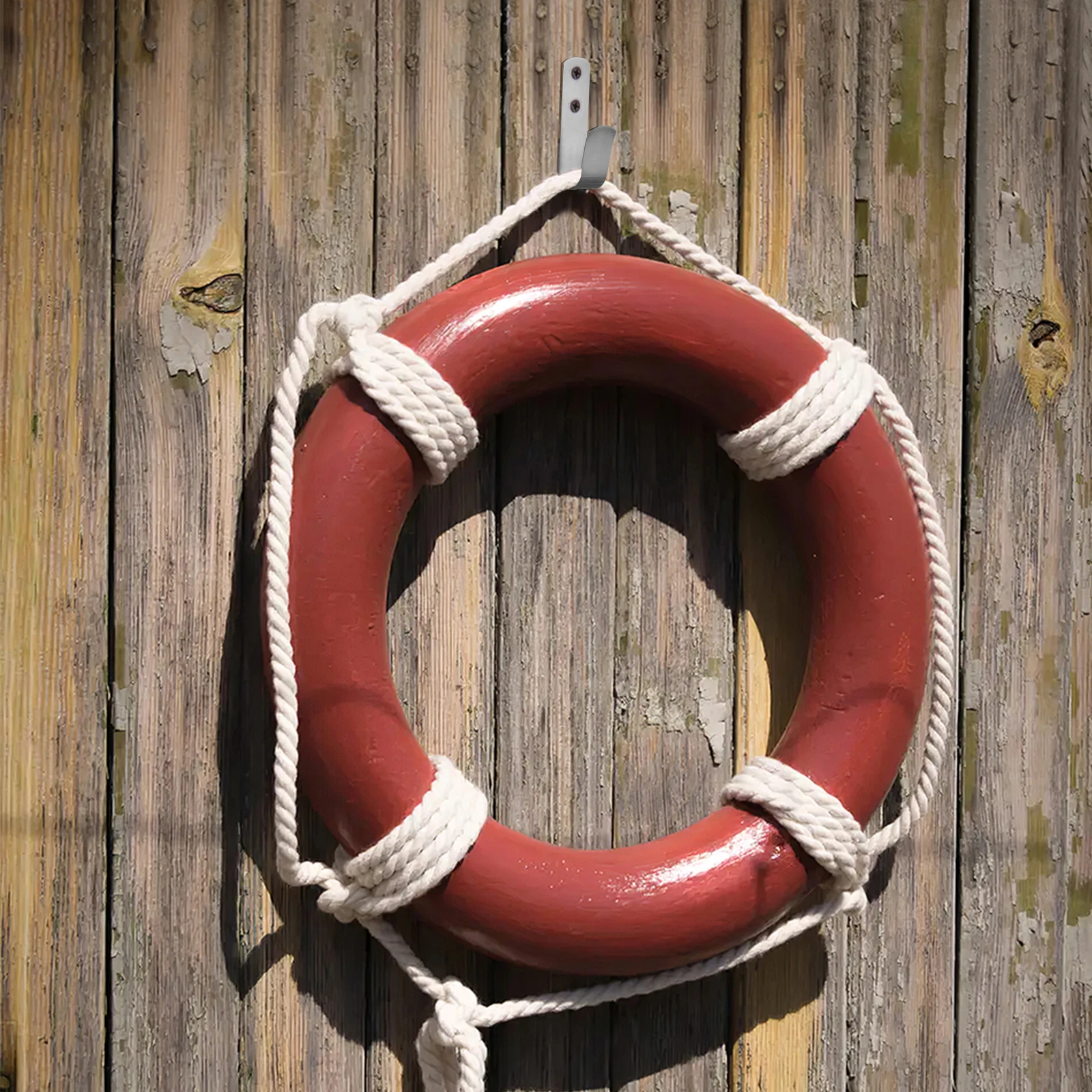 

Life Ring Hanger Large Size Stainless Steel Holder Ship Rail Mounted Life Ring Hook Durable Storage Bracket