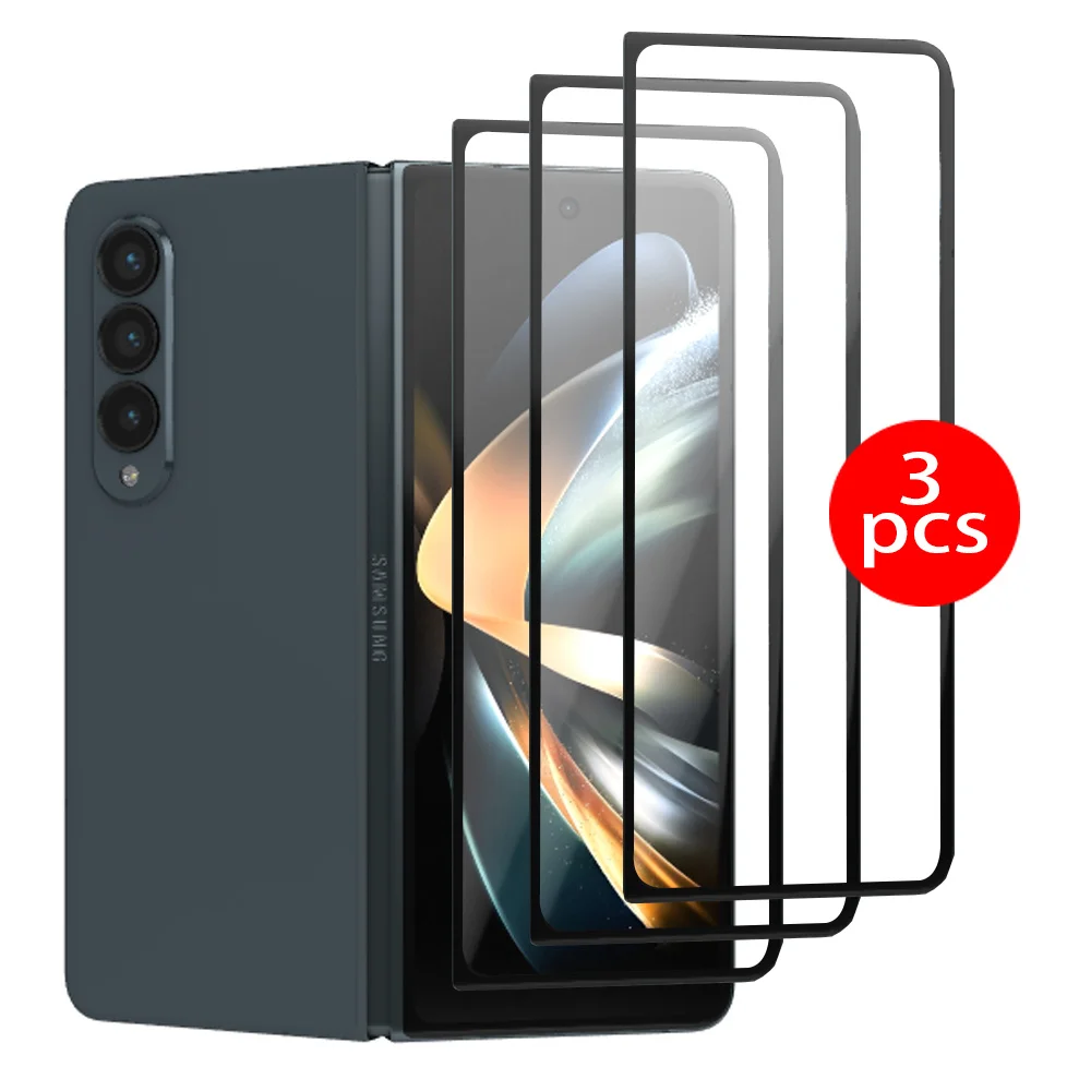 

For Samsung Galaxy Z Fold 2 3 Z Fold 4 5 6 Black Tempered Glass Film
