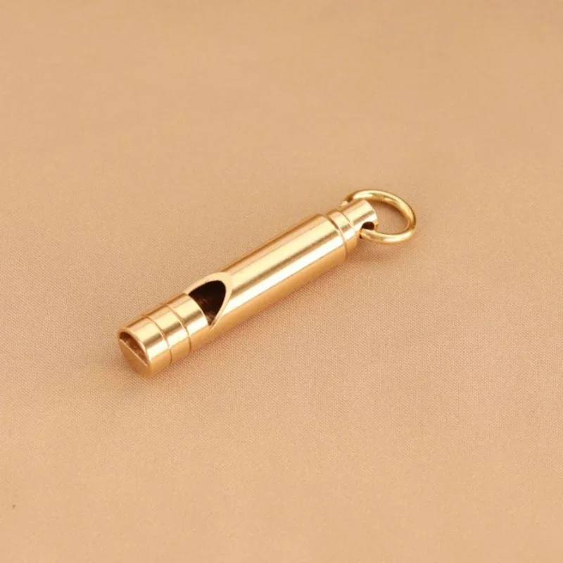 صافرة نحاسية عالية ديسيبل المحمولة في الهواء الطلق صافرة المشي لمسافات طويلة التخييم المنقذة للحياة صافرة الحكم التدريب صفارات الأدوات في الهواء الطلق #4