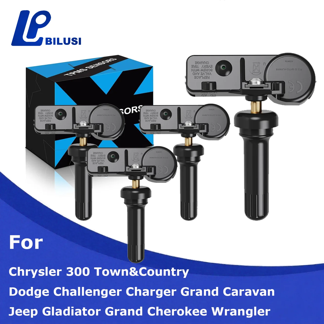 

Bilusi 56029400AD for GM 433Mhz Tire Pressure Monitoring Sensor For Chrysler 300 For Ram 1500 2500 3500 4500 5500 56029398AB