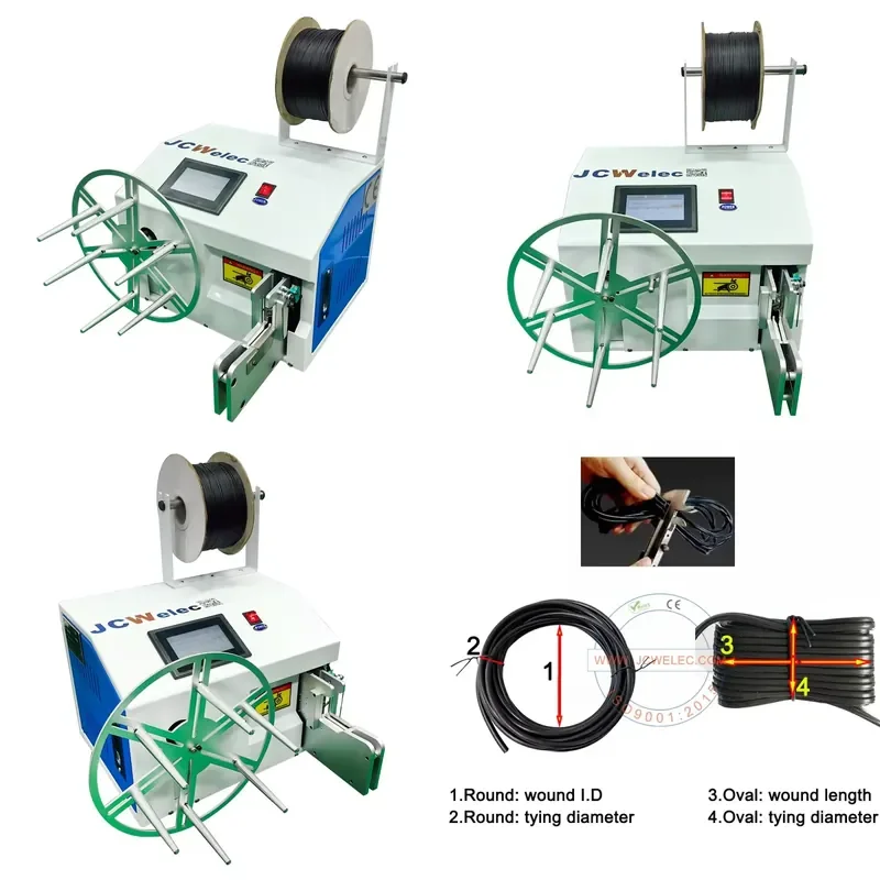 

AP01 JCW-WB02NP Multifunction Automatic Small Cable Wire Winding and Binding Machine Intelligent for USB Data Cable Power