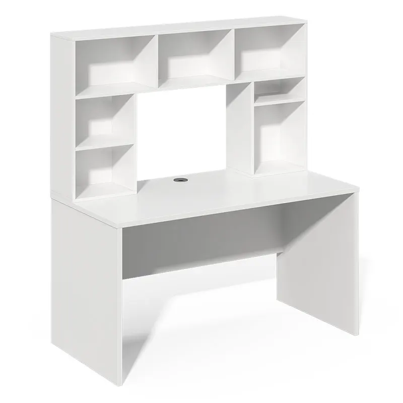 New Design Combination Wooden Desktop Home Office Study Dual Use with Bookshelf Computer Desk