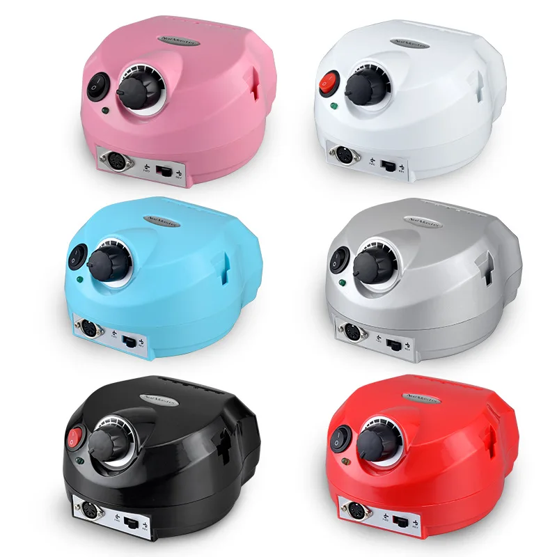 1SET 30W DM202 Portable Nail Drill – 30,000 RPM Max Speed, 6 Color Options with 6 Free 2.35MM Grinding Bits Adjustable Speed