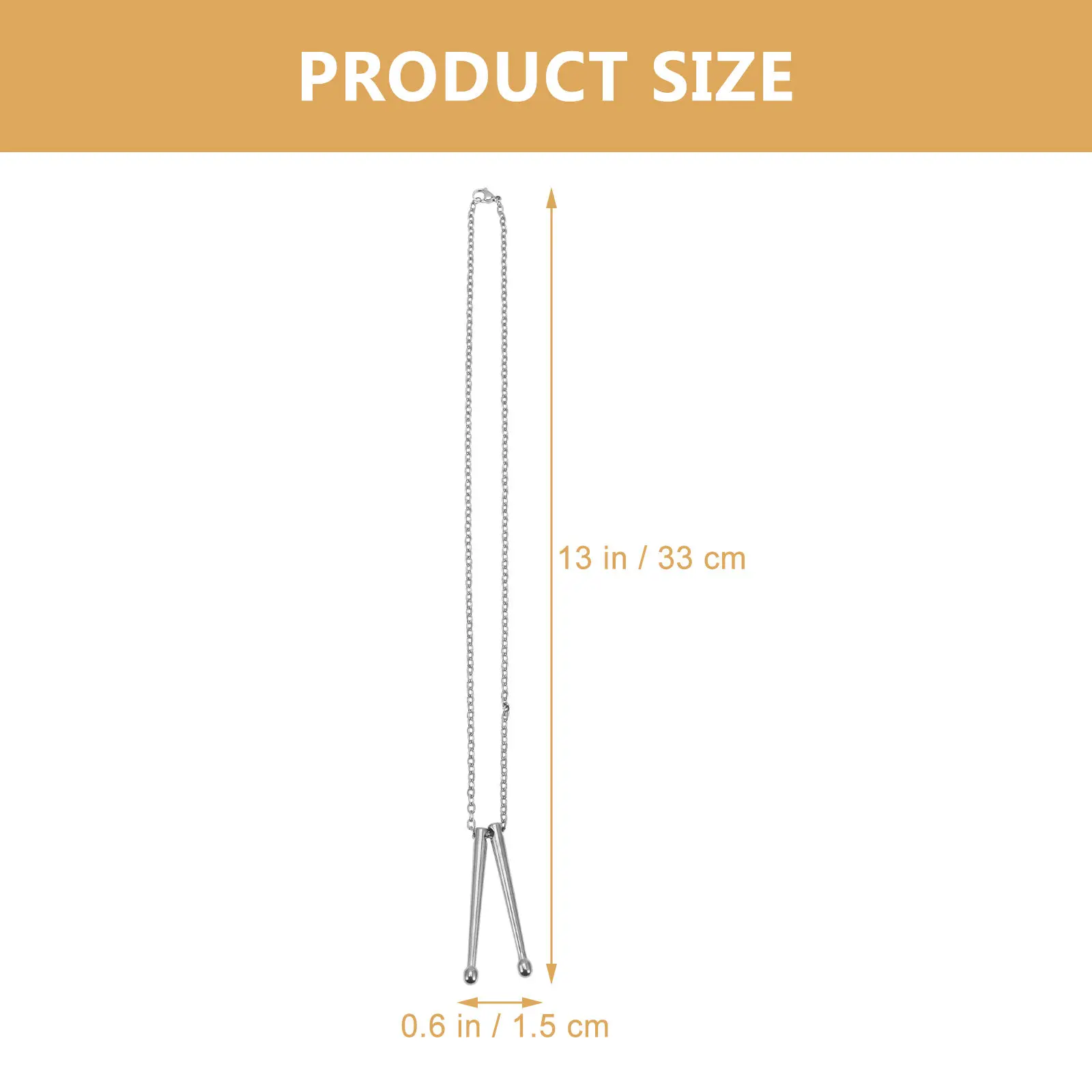 Titanium Steel Drumstick Pendant Necklace Chic Realistic Small Exquisite Design for Musicians Hip-Hop Style Party Banquet Gift