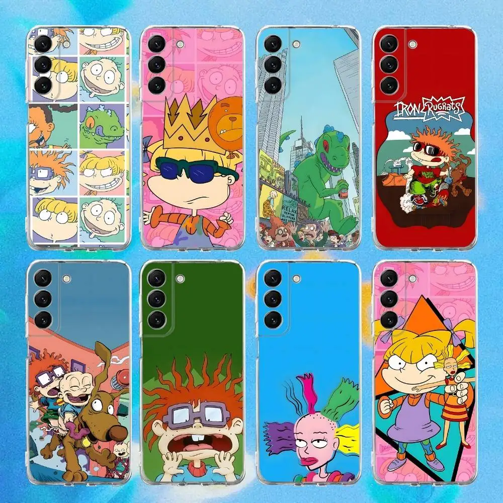 

Чехол для телефона R-Rugrats с забавным мультяшным рисунком, силиконовый чехол для Samsung S30, S23,21,22,20 Ultra, S20 FE lite, S10,9, PIus Note20ultra, прозрачный чехол