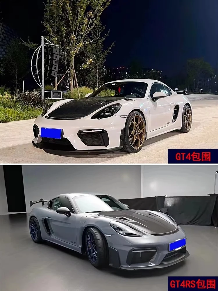 STLF For Porsches 718 Boxster Cayman Upgraded With GT4 Front Bumper PP Plastic Primer Body Kit