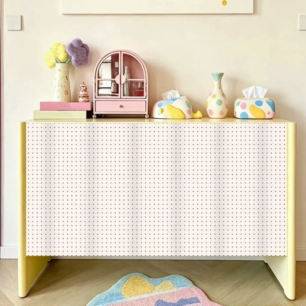 Dust-Proof Cabinet Cover Curtain Wear-resistant Breathable Short Door Curtain Fruit Pattern Sunscreen Wardrobe Curtain