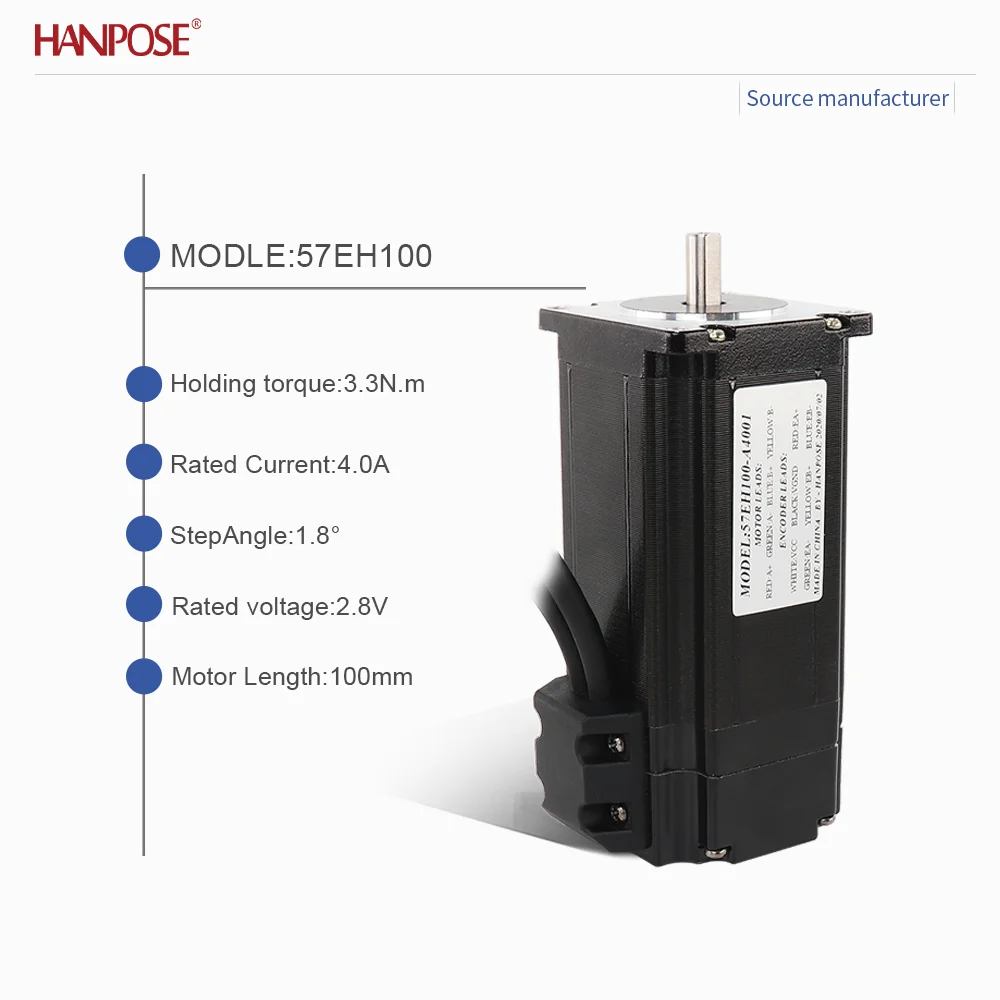 closed-loop stepper motor NEMA23 57EH100 4.0A 2.8V real-time coordinate reading, no step loss, stable operation