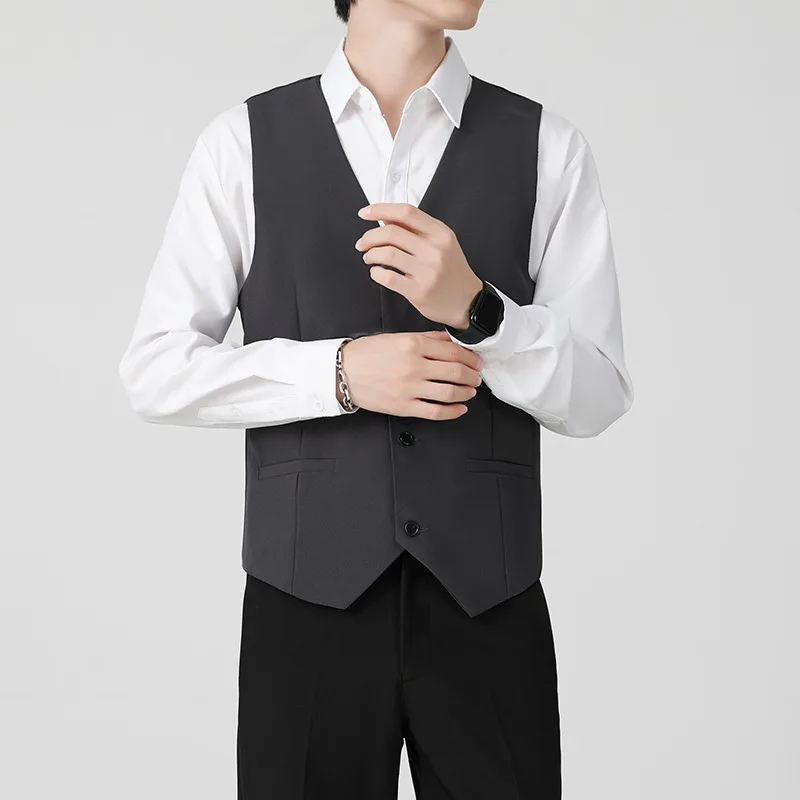 Solid color vest jacket spring and autumn short suit suit vest