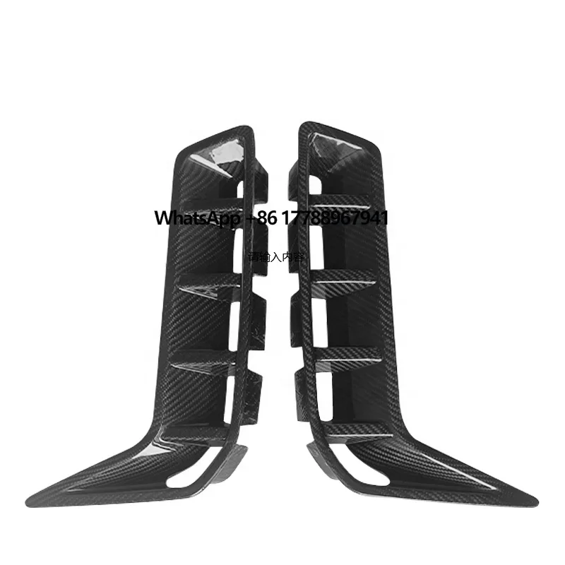 

Add on Carbon Fiber Grill Front Bumper L Shape Air Vent Cover Trim for X5 G05 2024+