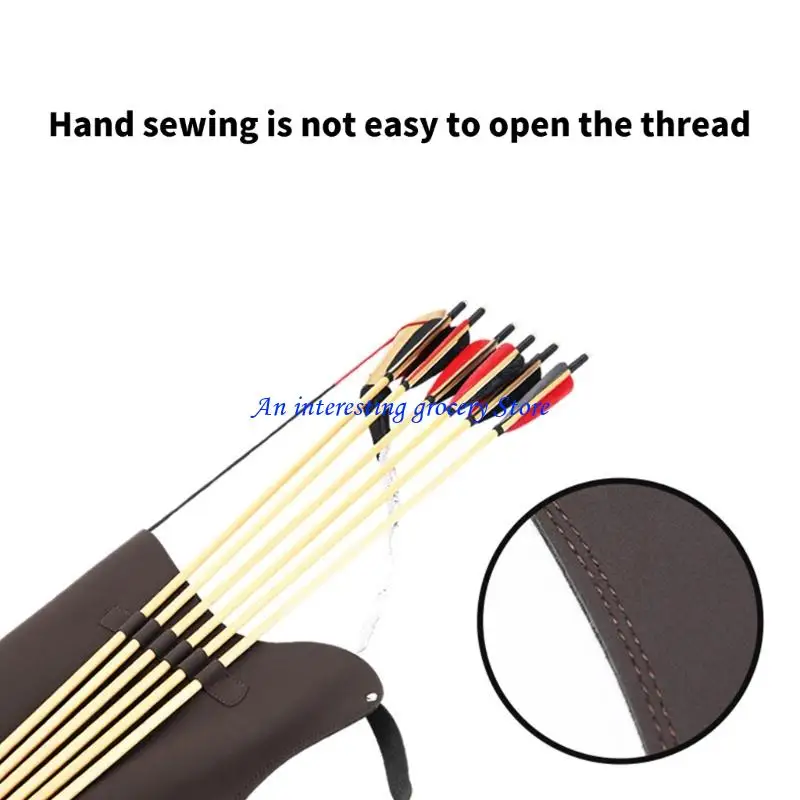 

652D искусственная кожа плечо назад держатель для стрел традиционный чехол для охотничьих луков портативные носители луков для