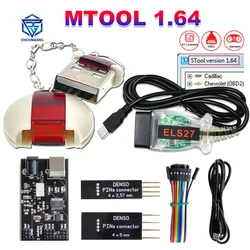 MTool V1.64 Mileage Programmer KM Adjustment Software ELS27 Dongle Denso Pin Denso Adapter Wire Cable Mileage Correction Tool