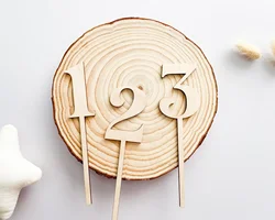 Juego de adornos para tarta personalizados con números 1,2,3, nuevo adorno para tarta de feliz cumpleaños de 0-9 números, suministros para tarta navideña para fiesta de cumpleaños para niños