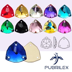 PUBRILEX K9 Glass Trilliant Flatback Rhinestones Sew-On Stones DIY Sewing Crafts Decorations Crystals for Clothing Dress Garment
