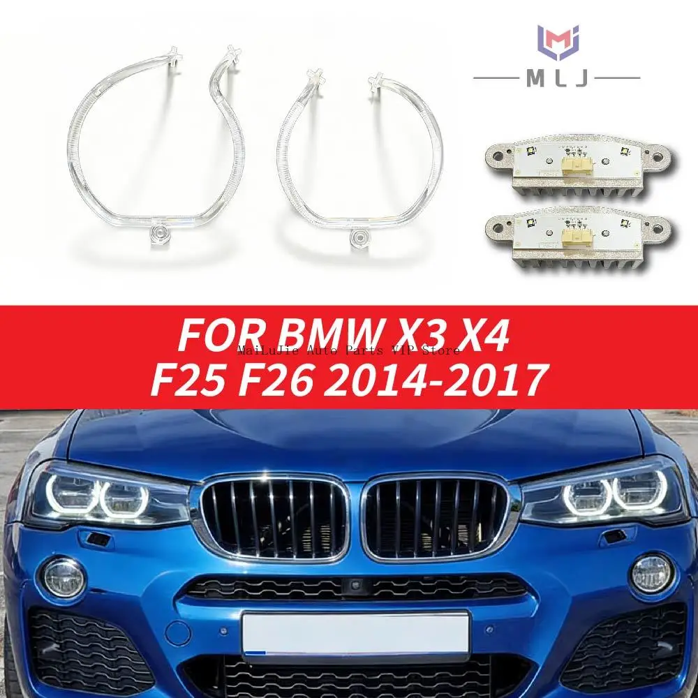 

New For BMW X3 X4 F25 F26 2014-2017 Daytime Running Light Light Guide Tube Car Headlights DRL Light Board white Car Accessories