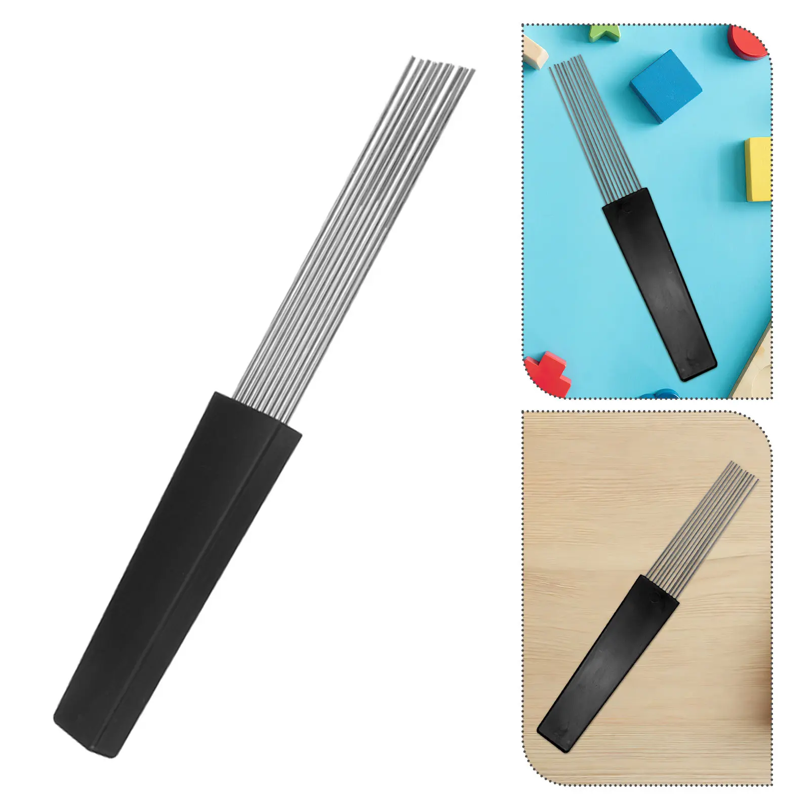 Raspador de guiro de acero inoxidable premium para niños, herramienta de educación musical temprana para práctica de percusión latina, estilo peine para niños