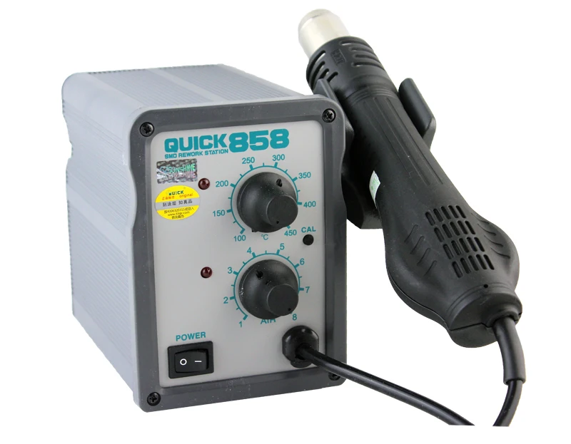 Stasiun Pengerjaan Ulang SMD Udara Panas BGA Otomatis PC Ponsel Digital 858D Cepat