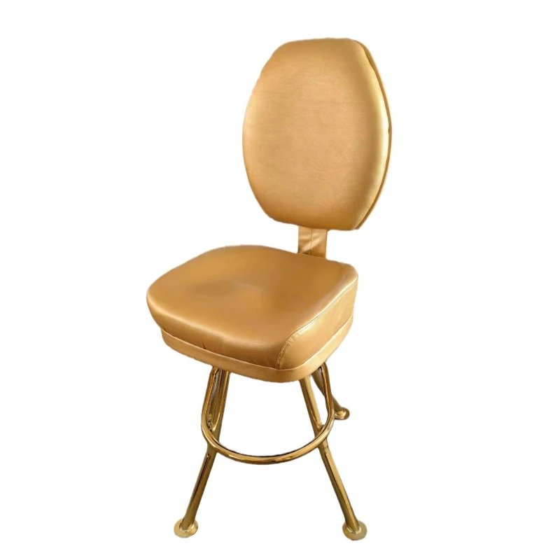 

Champagne rotating bar chair light luxury backrest casino chair tiger chair