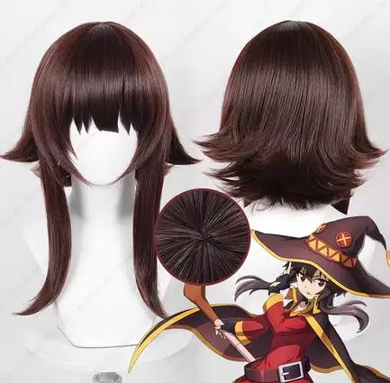 

Anime Megumin Cosplay Wig 32cm Short Hair Heat Resistant Synthetic Wigs