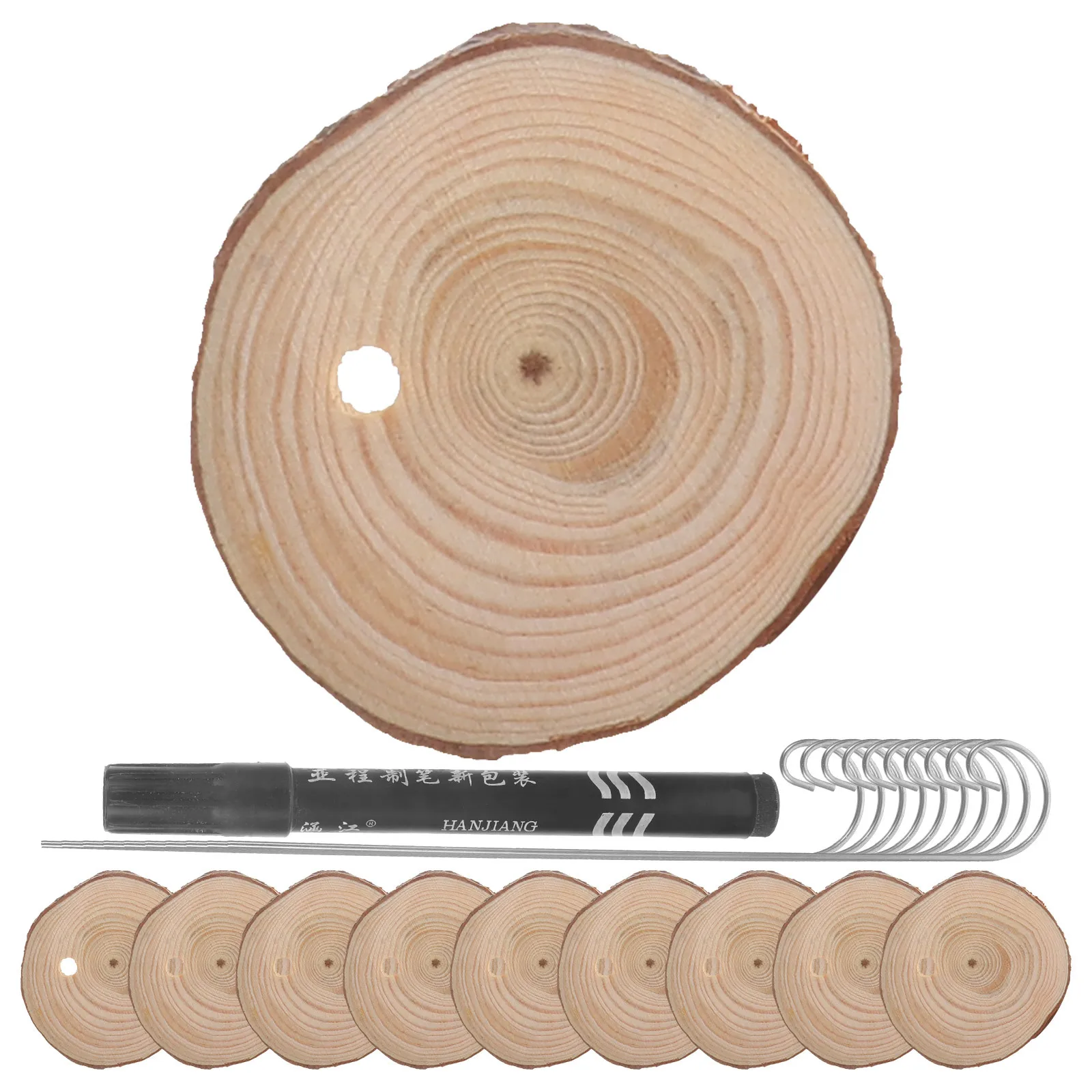 

1 set Wooden Plant Labels Round Shape Garden Markers For Potted Plants Outdoor Indoor Use Lawn Ornament Succulent Tags Gardening