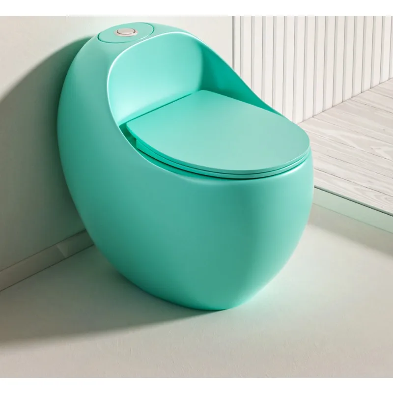 

Household small apartment bathroom, ceramic siphon toilet