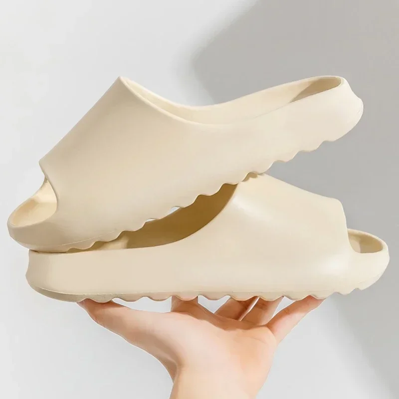 Zapatillas para hombre, sandalias de playa deslizantes de EVA, sandalias de suela gruesa de nube, moda de verano, zapatillas de playa de fondo suave para hombre, sandalias para mujer