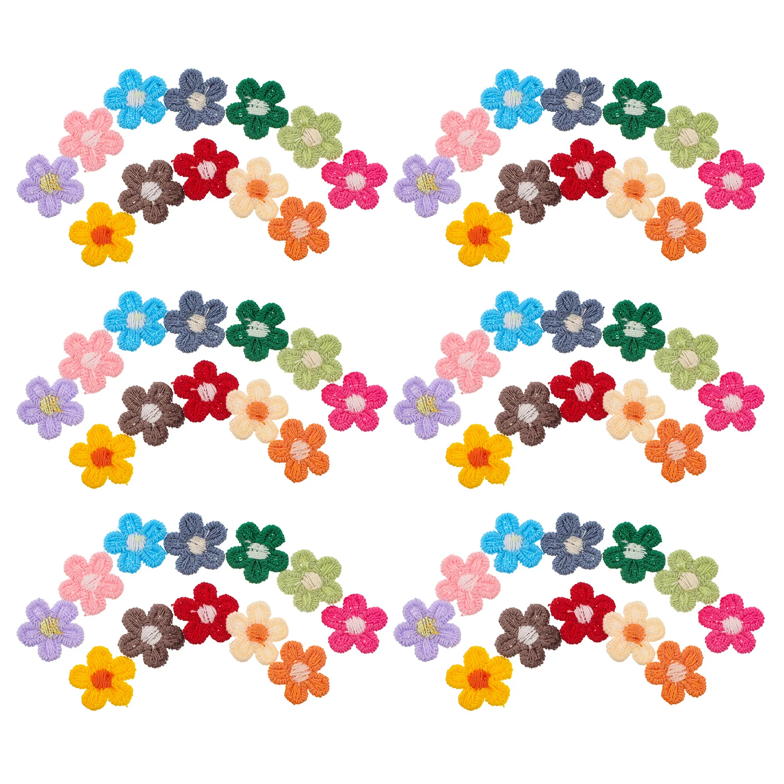 

150Pcs Embroidered Flower Applique Patches Iron on Floral Designs for Bags Shoes Clothes Clothing Patches Iron on