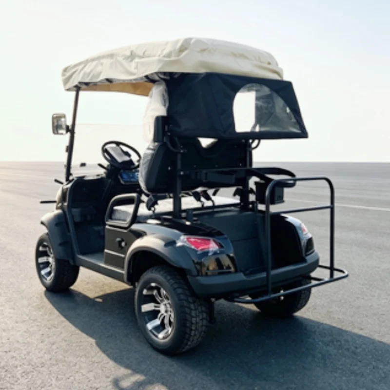 Good Price 72V Independent Suspension Lithium Battery Electric Golf Cart Sand Bucket X2 Bumper Front Basket Golf Bag Rain Cover
