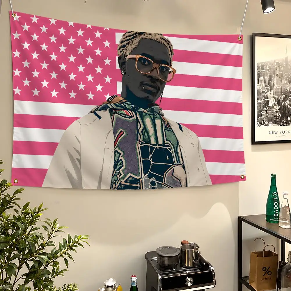 Singer Young Thug Slime Season JEFFERY Flags Wall Hanging Flag Banners For Birthday Parties Outdoor Bedroom Dorm Room Decor