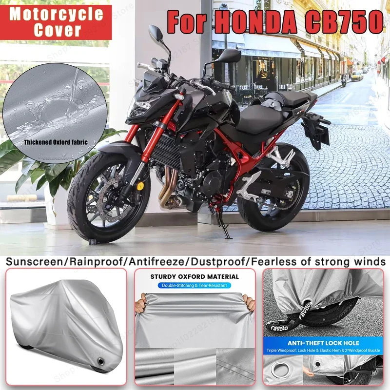

For HONDA CB750 No Ear Motorcycle Cover - Outdoor Full Body Protection, Waterproof Dustproof Heat-Resistant Moto Accessories