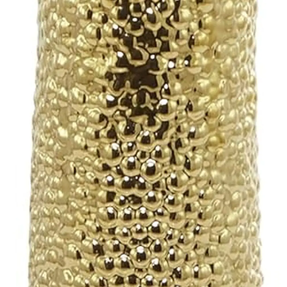 Gold Bubble-Textured Tall Ceramic Flower Vase, 8x8x39 Inches, Home Decor Centerpiece