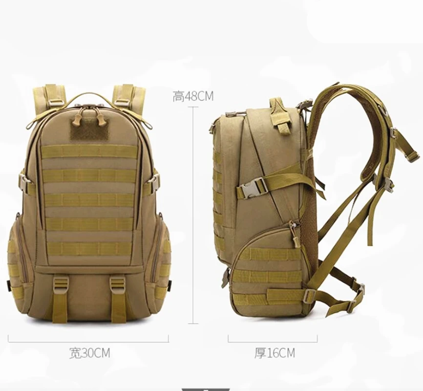 

Large Capacity Multifunctional Fishing Hiking Bag Camo Backpack Canvas Material Y561
