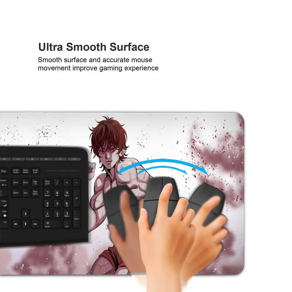 باكي هانما يوجيرو أنيمي أبيض وأسود مانغا جديد مكتب الفئران ألعاب لينة ماوس الوسادة حجم للوحة المفاتيح حصيرة صديقها هدية #4