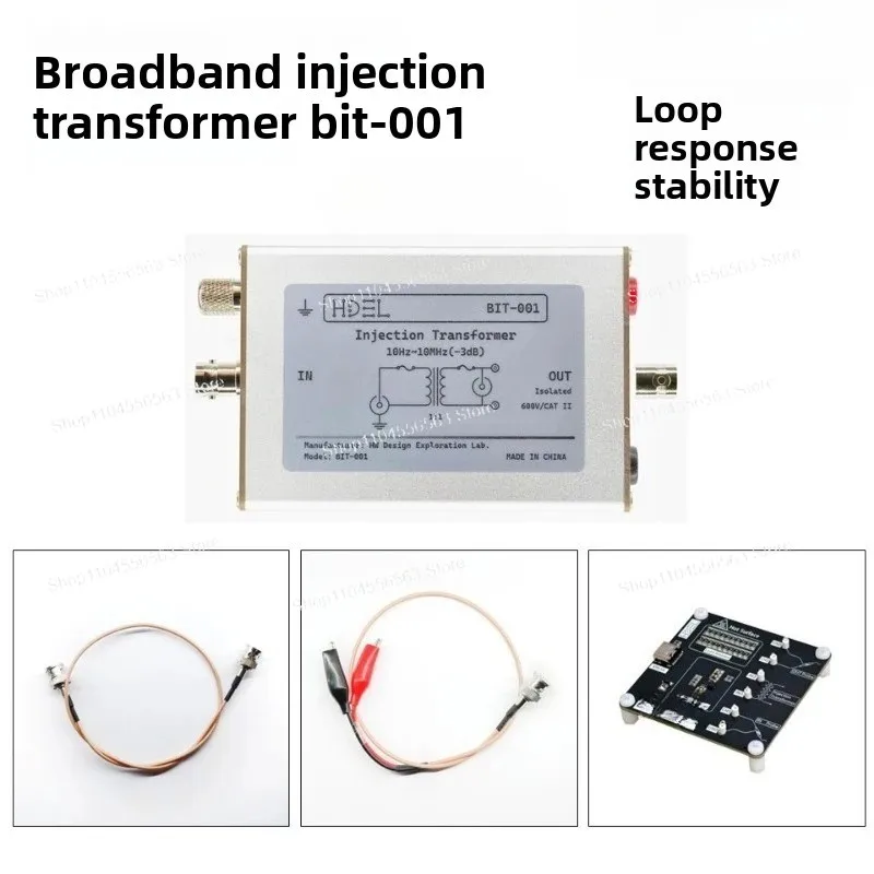 BIT-001 Isolated Injection Transformer – Frequency Response for Power Loop Bode Analysis, Replaces J2101A