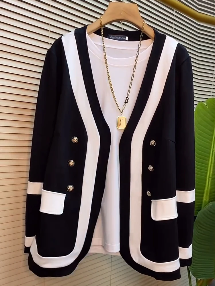 

Korean Sle plus Size Women's Early Autumn New Casual Versatile Simple Long Sve Open Cardigan Color Blo Colion ...