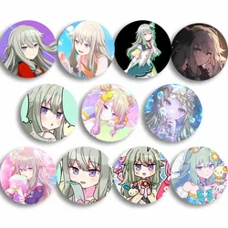 Kusanagi Nene Soft Button Pins Creative Round Brooch on Backpack Cute Cartoon Badge for Bag Clothes Accessories Gifts for Kids