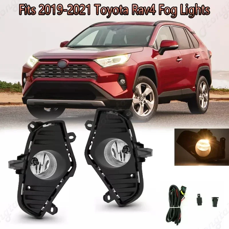 

For Toyota RAV4 2018-2019-2022 Daytime Running Lights Fog Lamp assembly，Bumper light，Anti-collision light kit，Front bumper lamp