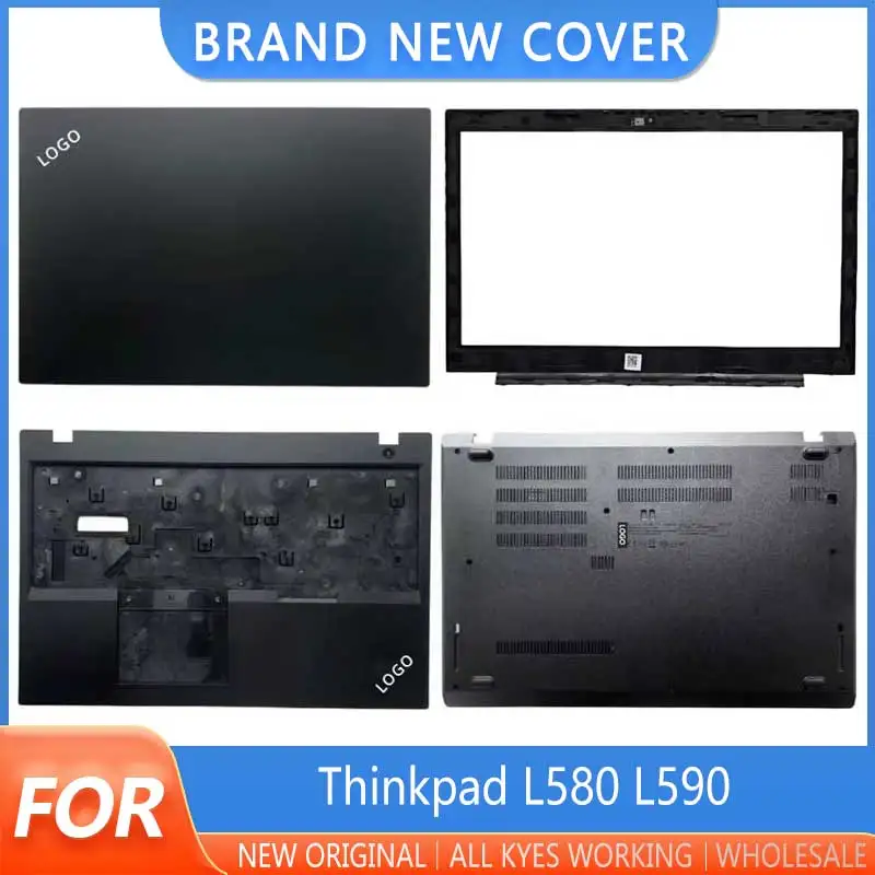 

New For Lenovo Thinkpad L580 L590 Laptop LCD Back Cover Front Bezel Upper Palmrest Bottom Base Case Keyboard Hinges